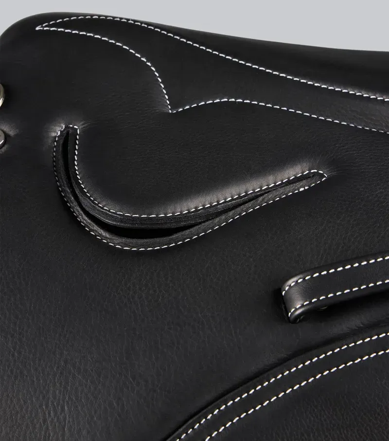 Premier Equine One Size Leather Full Tree Exercise Racing Saddle in Black-4