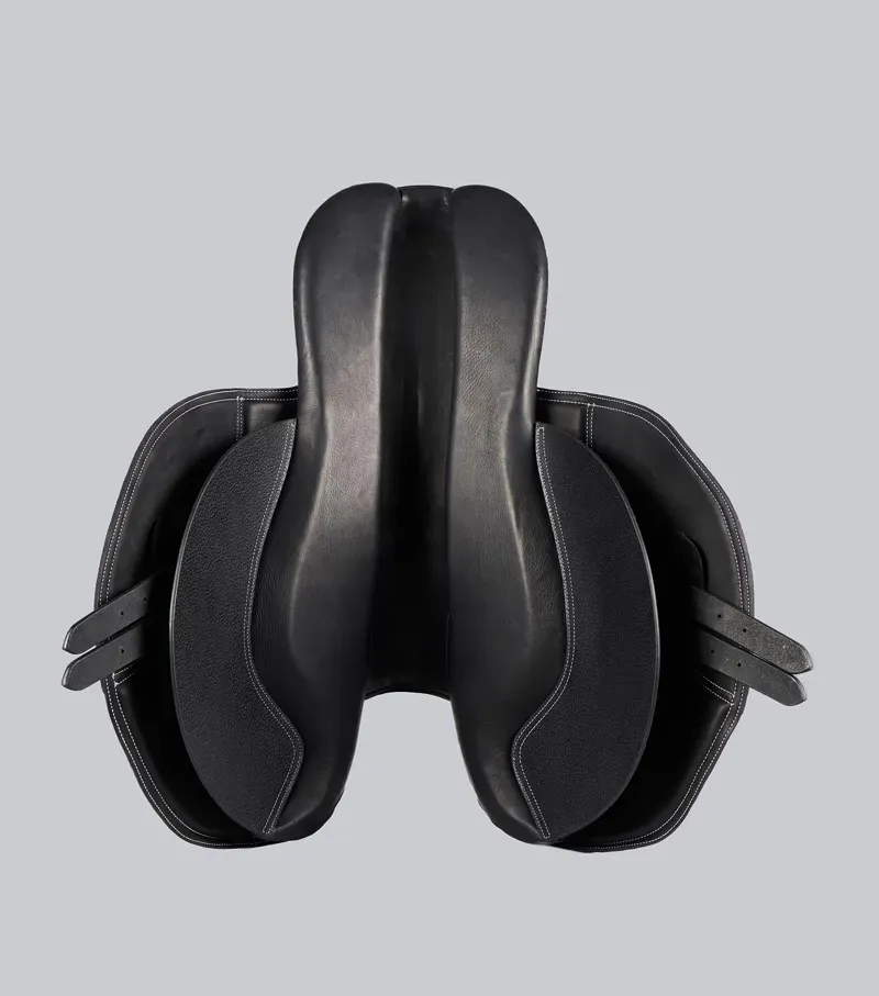 Premier Equine One Size Leather Full Tree Exercise Racing Saddle in Black-5