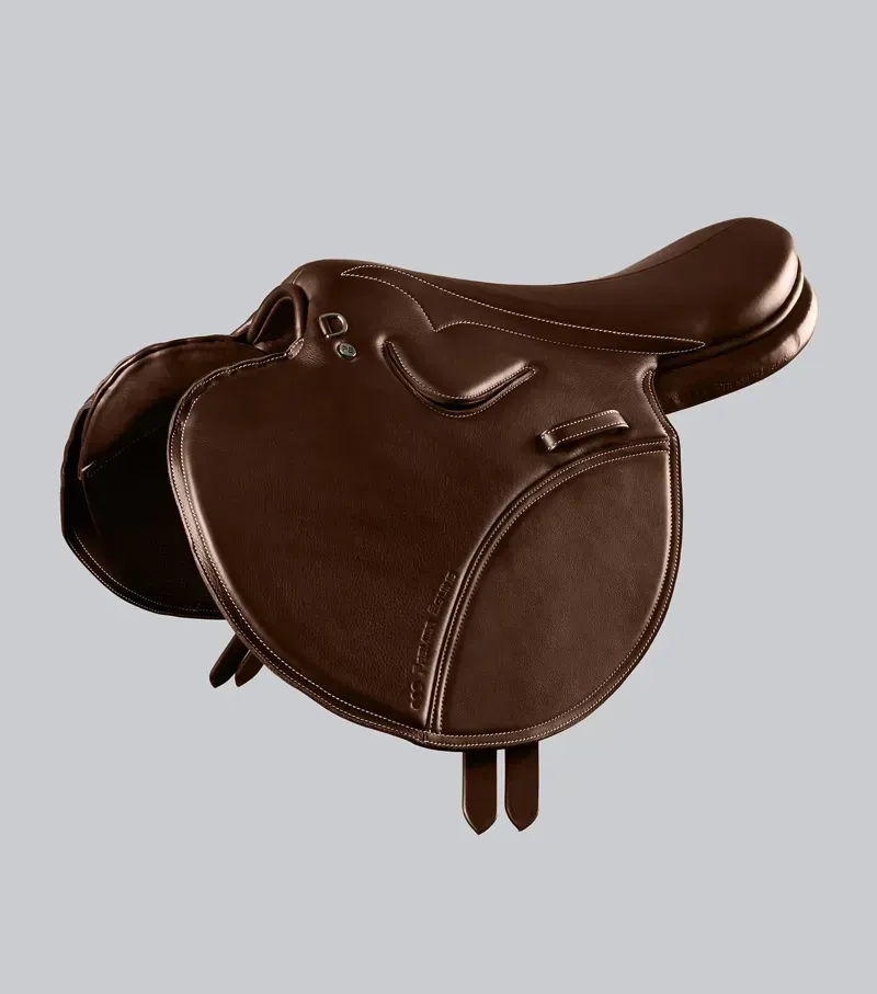 Premier Equine One Size Leather Full Tree Exercise Racing Saddle in Dark Havana