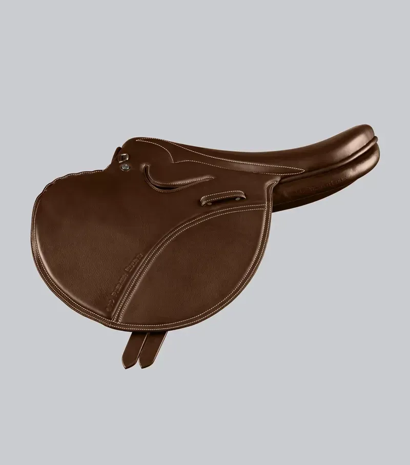 Premier Equine One Size Leather Full Tree Exercise Racing Saddle in Dark Havana-2