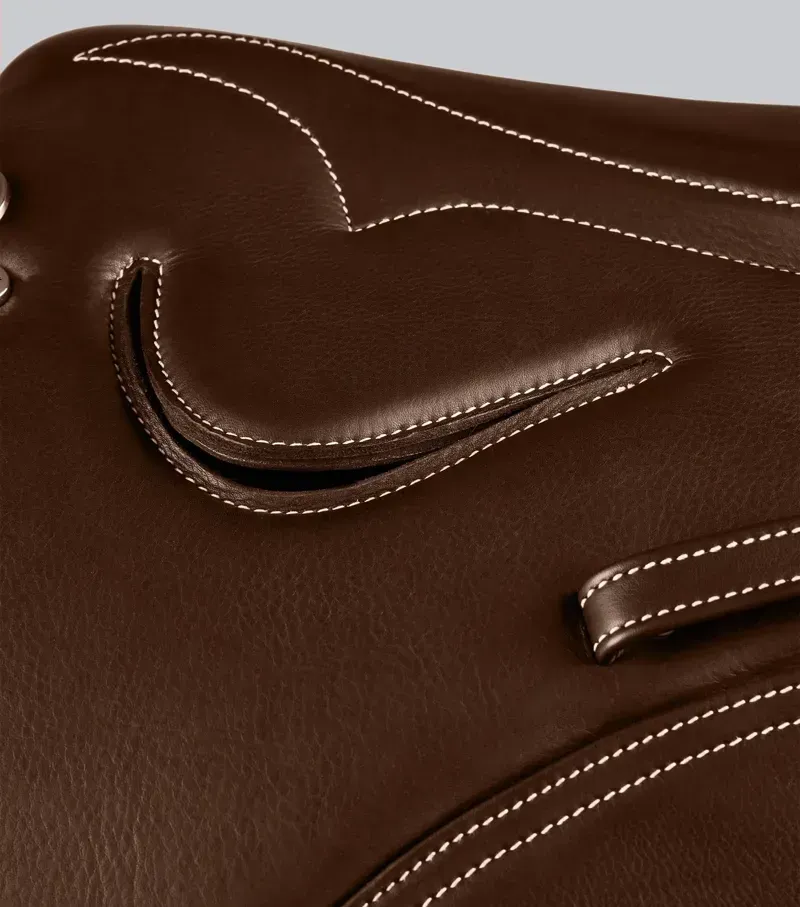 Premier Equine One Size Leather Full Tree Exercise Racing Saddle in Dark Havana-4