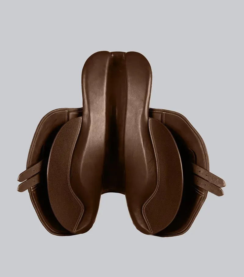 Premier Equine One Size Leather Full Tree Exercise Racing Saddle in Dark Havana-5