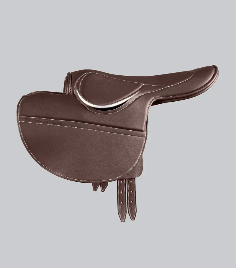 Premier Equine One Size Leather Half Tree Exercise Racing Saddle in Dark Havana-2