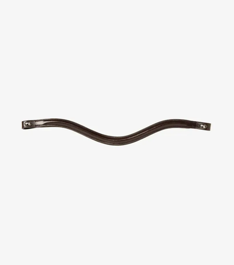 Liscio Plain Shaped Leather Browband / Brown-2