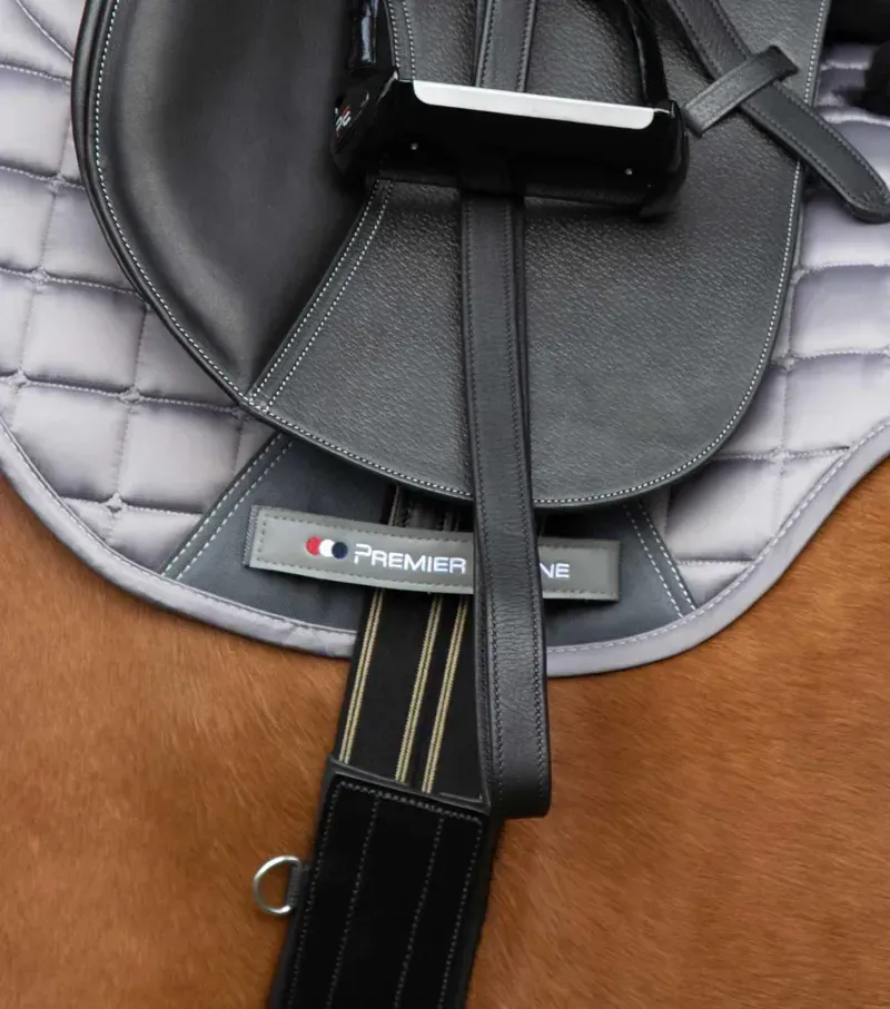 Premier Equine Lizzano Anatomic Leather Stud Girth in Black-3