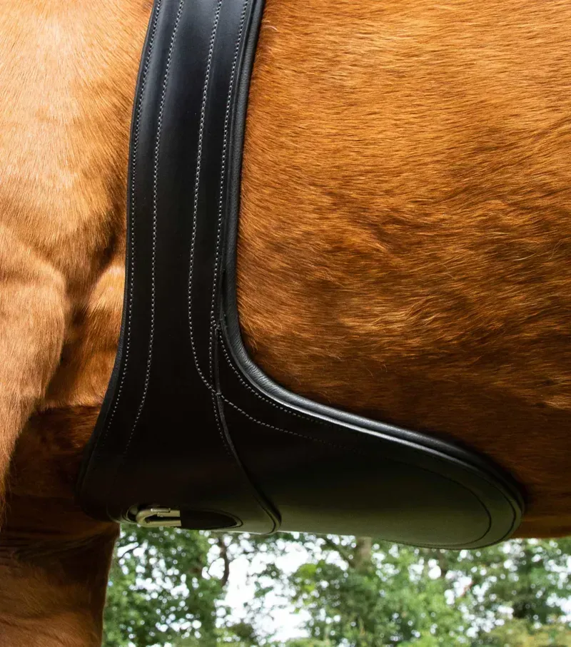 Premier Equine Lizzano Anatomic Leather Stud Girth in Black-1