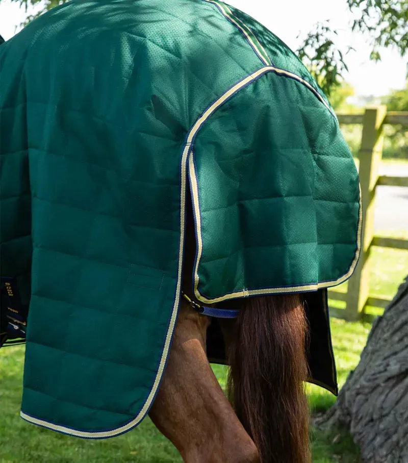 Premier Equine 200g Lucanta Stable Rug With Neck Cover in Green-4