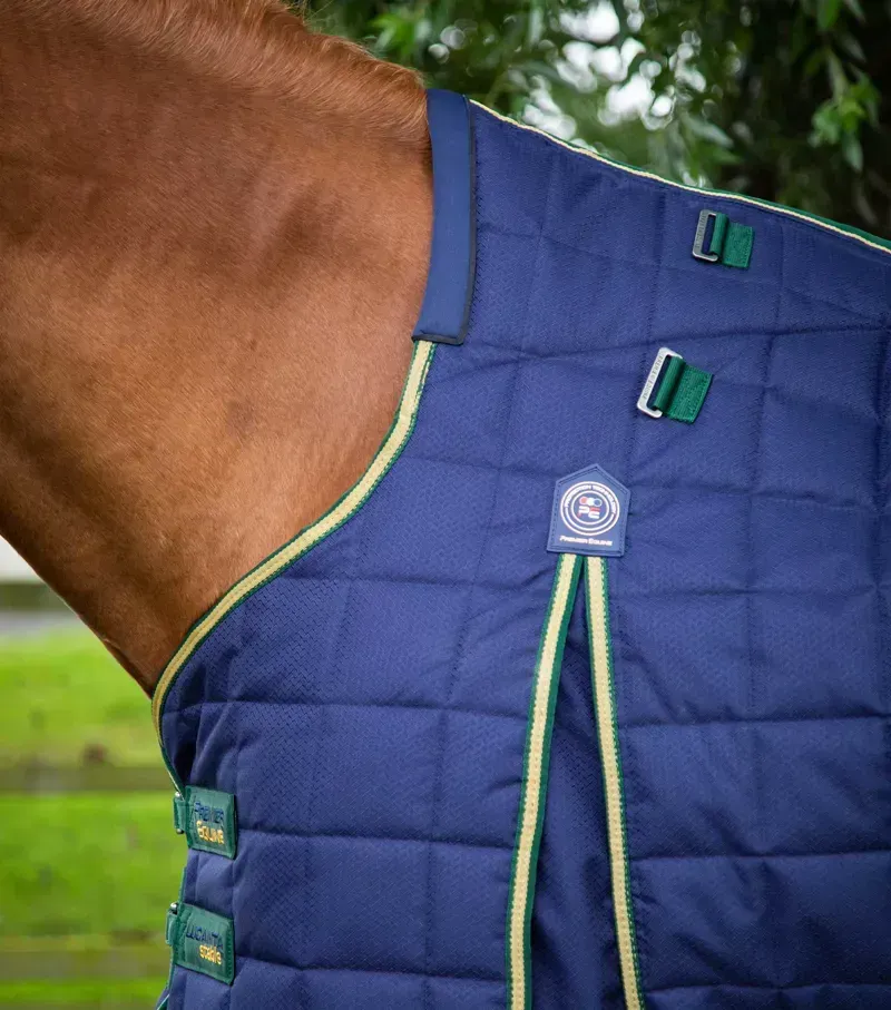 Premier Equine 450g Lucanta Stable Rug With Neck Cover in Navy-1