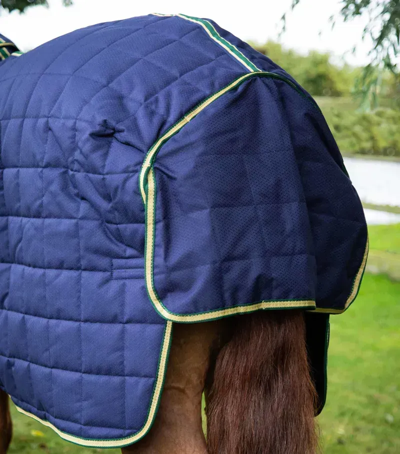 Premier Equine 450g Lucanta Stable Rug With Neck Cover in Navy-4
