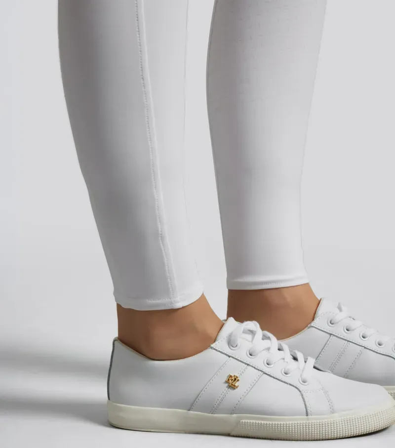 Premier Equine Luceo Womens Full Seat Competition Riding Tights in White-4