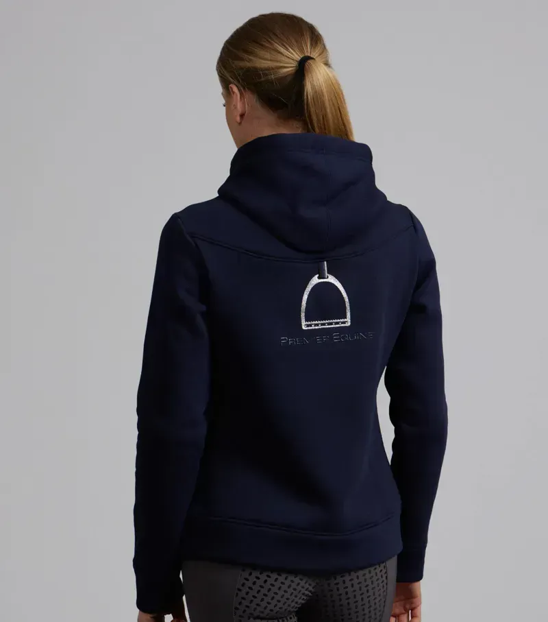 Premier Equine UK 12 Ladies Lucia Hoodie in Navy-4