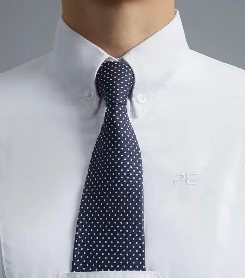 Premier Equine Ladies Luciana Short Sleeve Tie Shirt in White-3