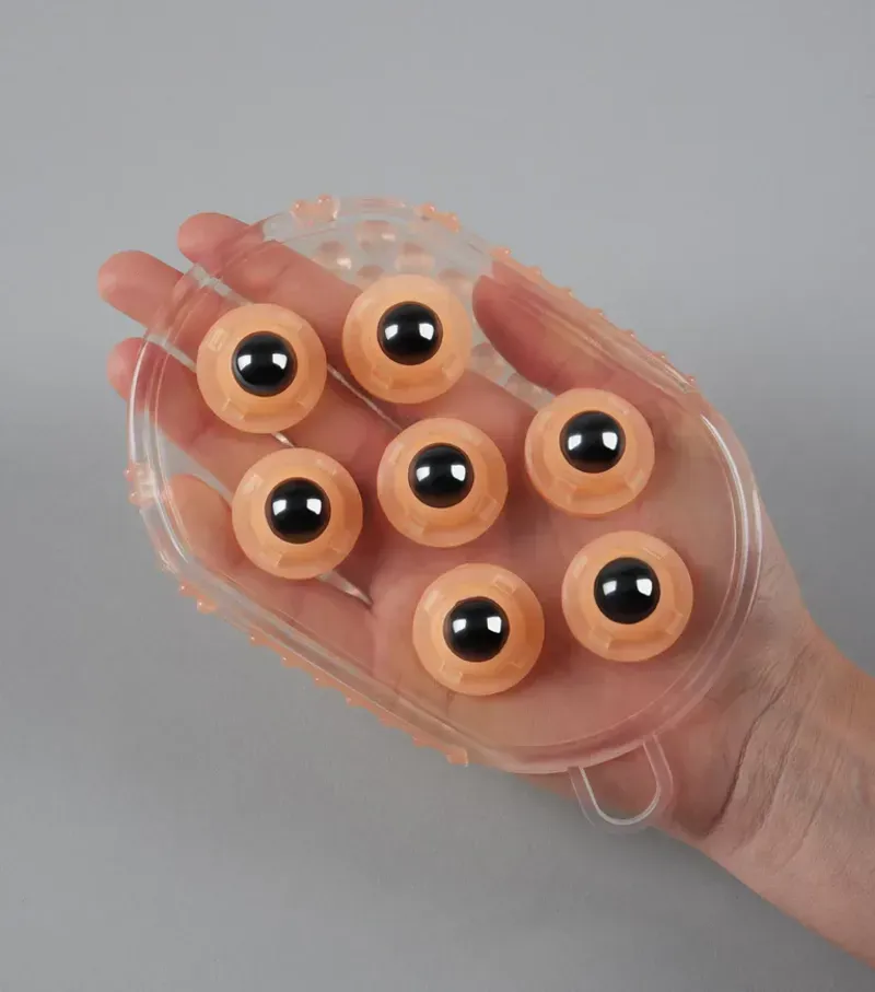 Premier Equine Magnetic Horse Massage Mitt in Amber-2