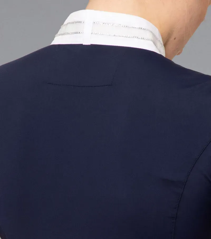 Premier Equine Maria Diamante Show Shirt in Navy-4