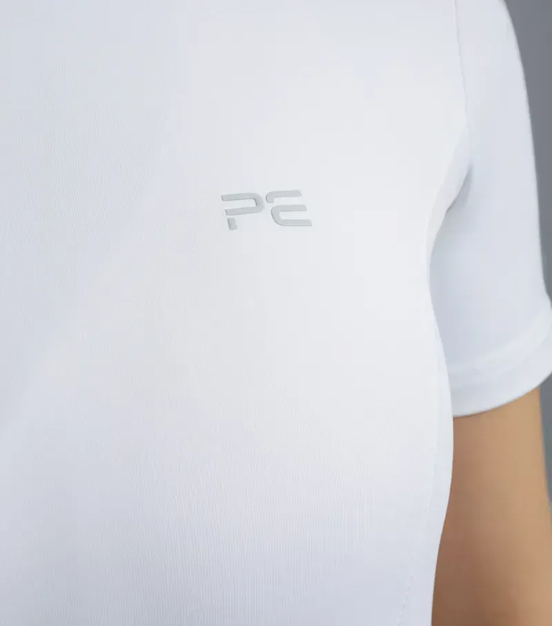 Premier Equine Maria Diamante Show Shirt in White-4