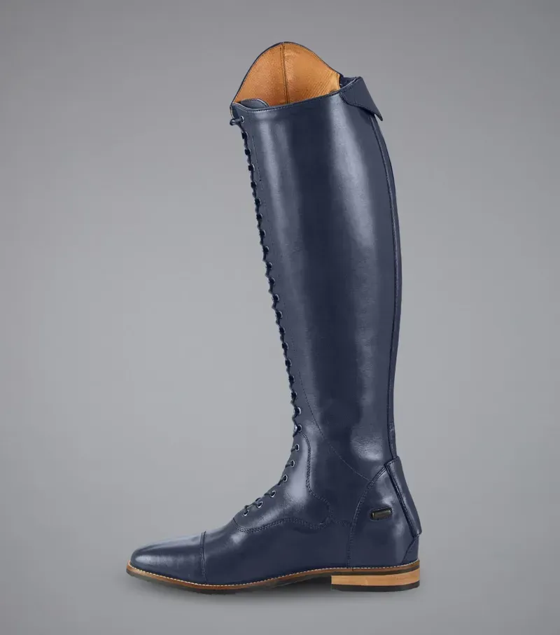 Premier Equine Ladies Maurizia Lace Front Tall Leather Riding Boot in Navy-3