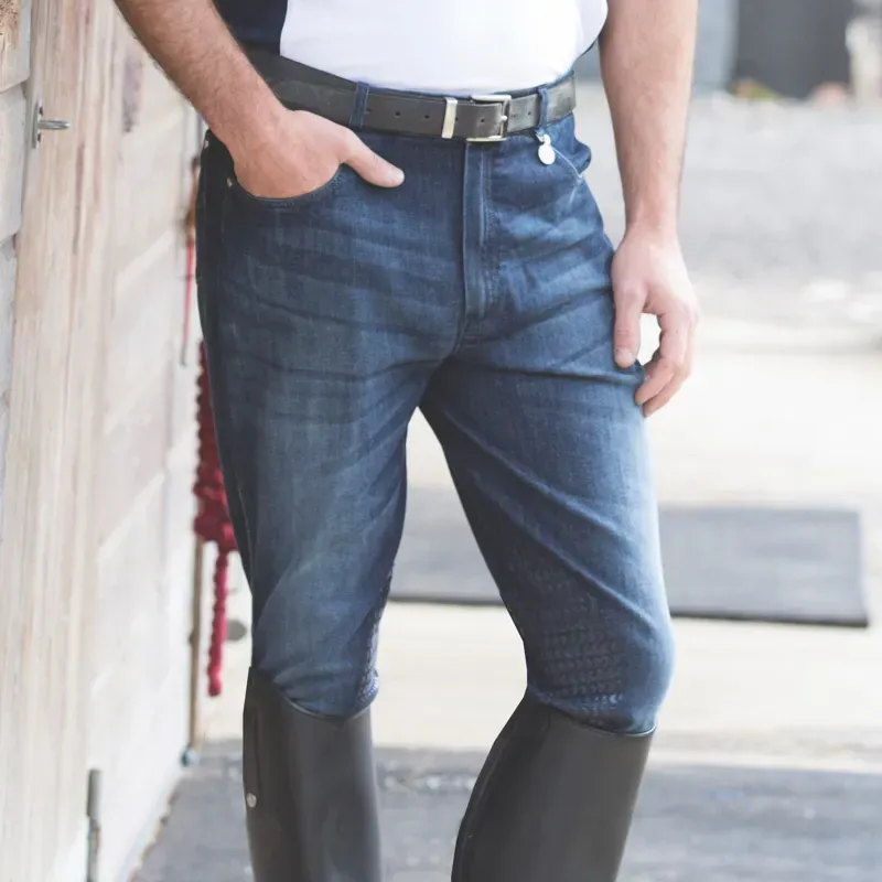 Equetech Men's Denim Breeches in Blue