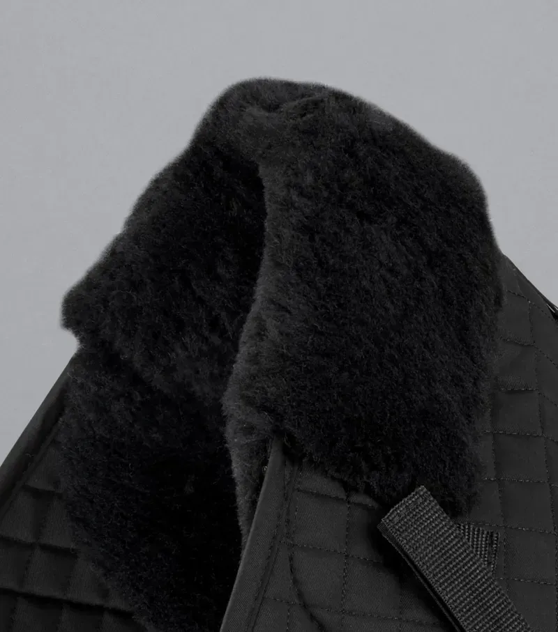 Premier Equine Merino Wool GP/Jump Numnah in Black/Black-2