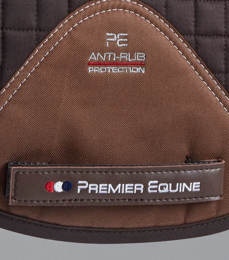 Premier Equine Merino Wool GP/Jump Numnah in Brown/Brown Wool-4