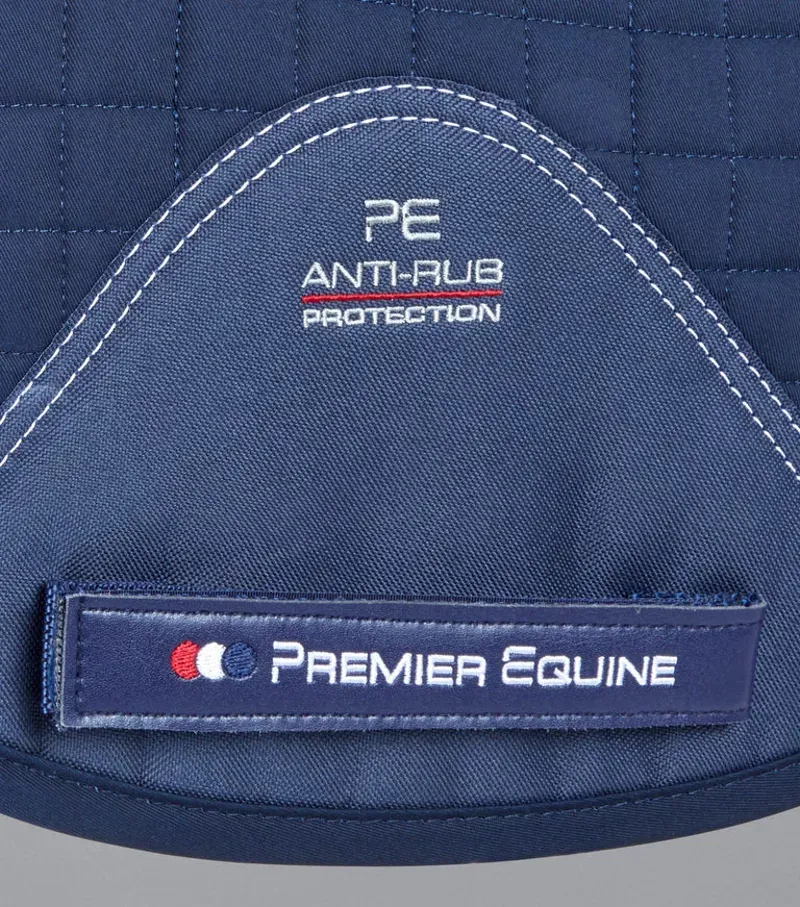 Premier Equine Merino Wool GP/Jump Numnah in Navy/Burgundy Wool-4