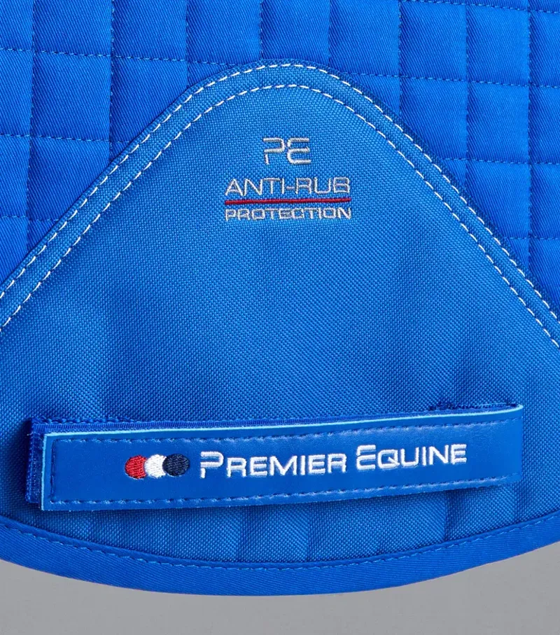 Premier Equine Merino Wool GP/Jump Numnah in Royal Blue/Navy Wool-4