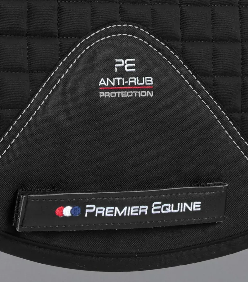 Premier Equine Merino Wool GP/Jump Numnah in Black/Natural Wool-4