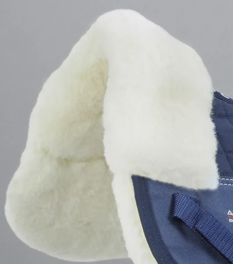 Premier Equine Merino Wool Half Pad in Navy/Natural Wool-2