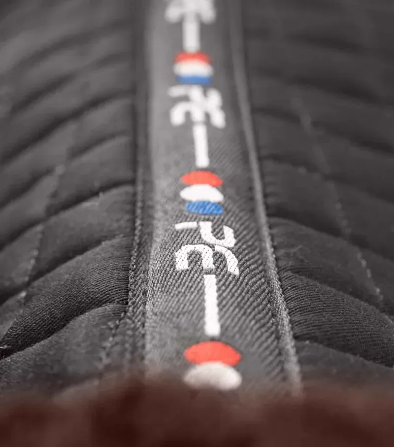 Premier Equine Merino Wool GP/Jump Numnah in Brown/Brown Wool-5