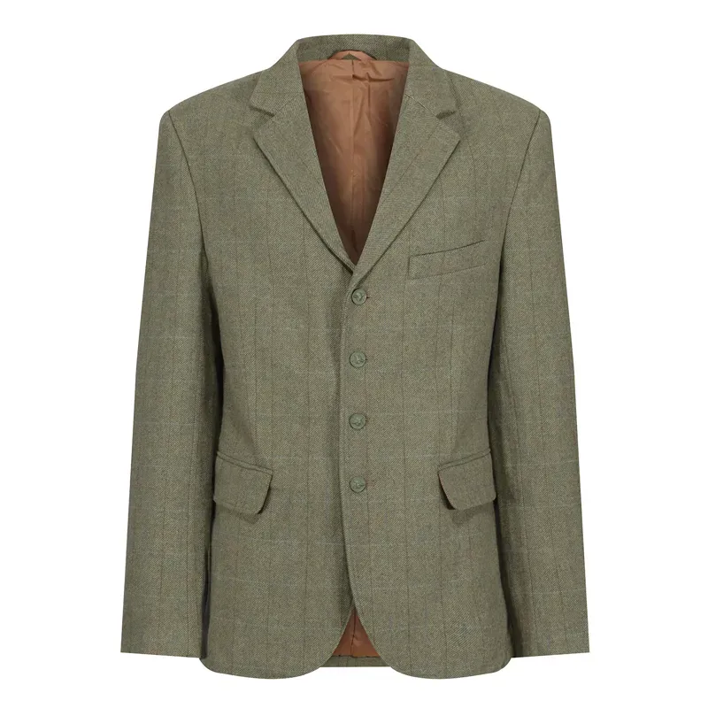 Equetech Thornborough Classic Tweed Riding Jacket in Green