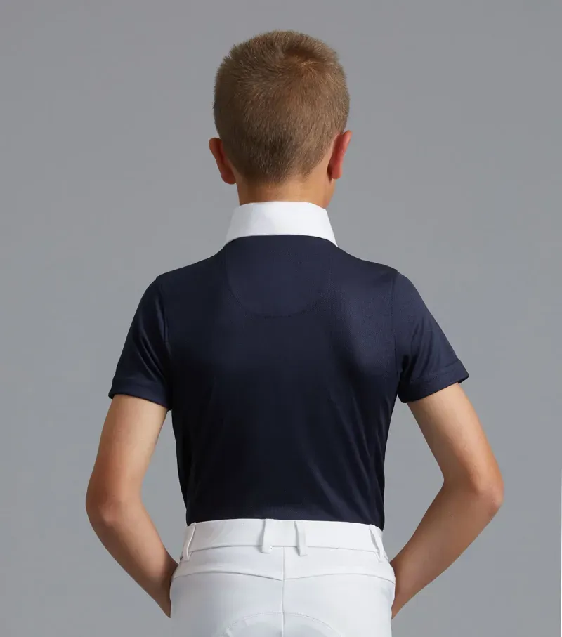 Mini Antonio Boy's Short Sleeve Show Shirt / Navy-2