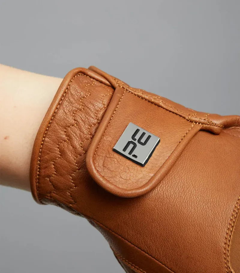 Premier Equine Ladies X-Small 6.5 Mizar Leather Riding Gloves in Tan-2