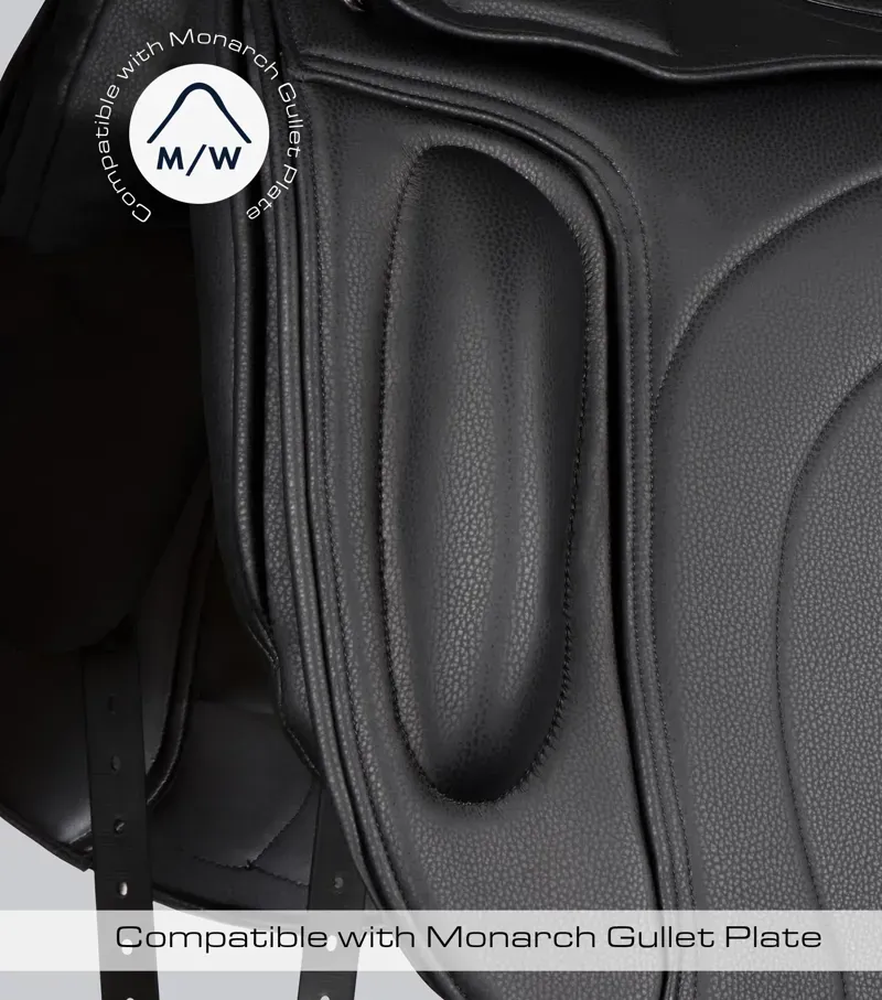 Montpellier Synthetic Dressage Saddle / Black 18-1