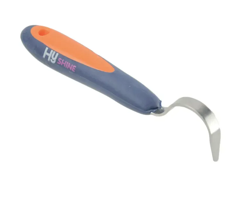 Hy Shine Pro Groom Hoof Pick in Navy/Orange