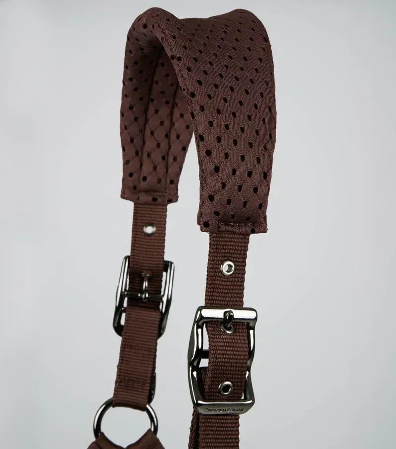 Premier Equine Necto 3D Mesh Head Collar With Lead Rope in Brown-1