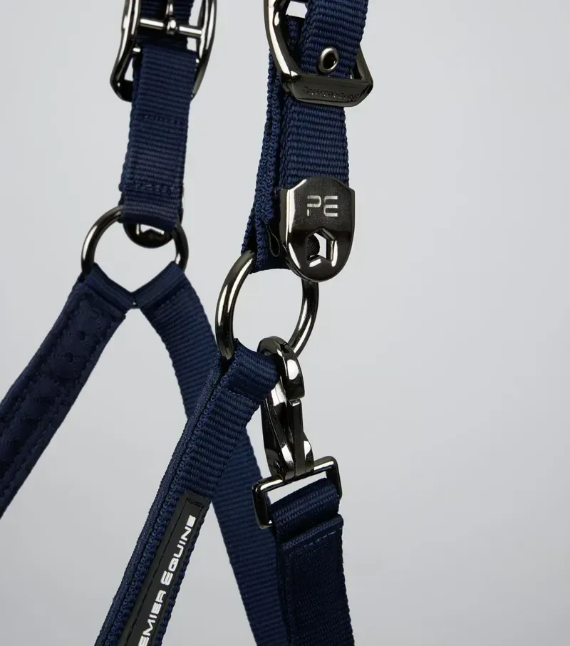 Premier Equine Necto 3D Mesh Head Collar With Lead Rope in Navy-2