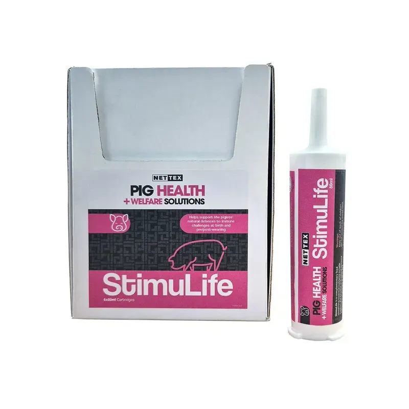 Nettex 6 x 80ml cartridges Agri Pig Health Stimulife in Pink
