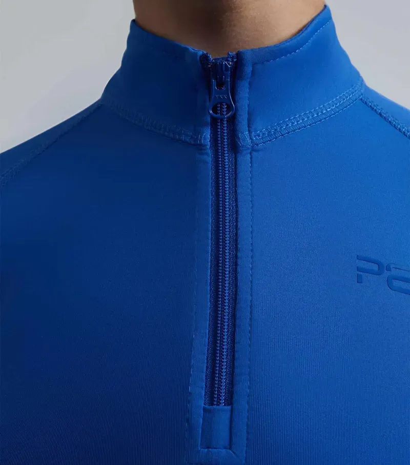 Premier Equine Junior Ombretta Technical Riding Top in Royal Blue-2