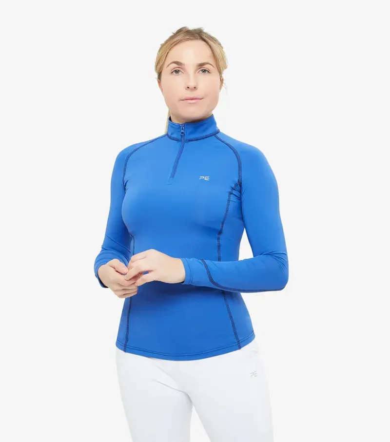 Premier Equine Ladies Ombretta Technical Riding Top in Royal Blue-1