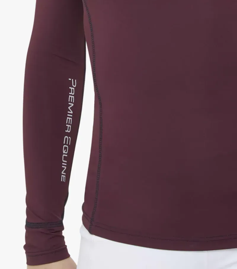 Premier Equine Ladies Ombretta Technical Riding Top in Wine-5