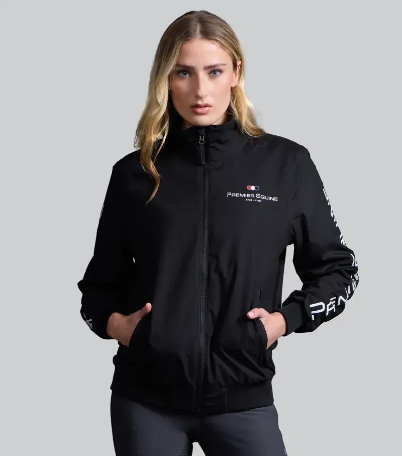 Premier Equine Womens Omnia Waterproof Riding Jacket in Black