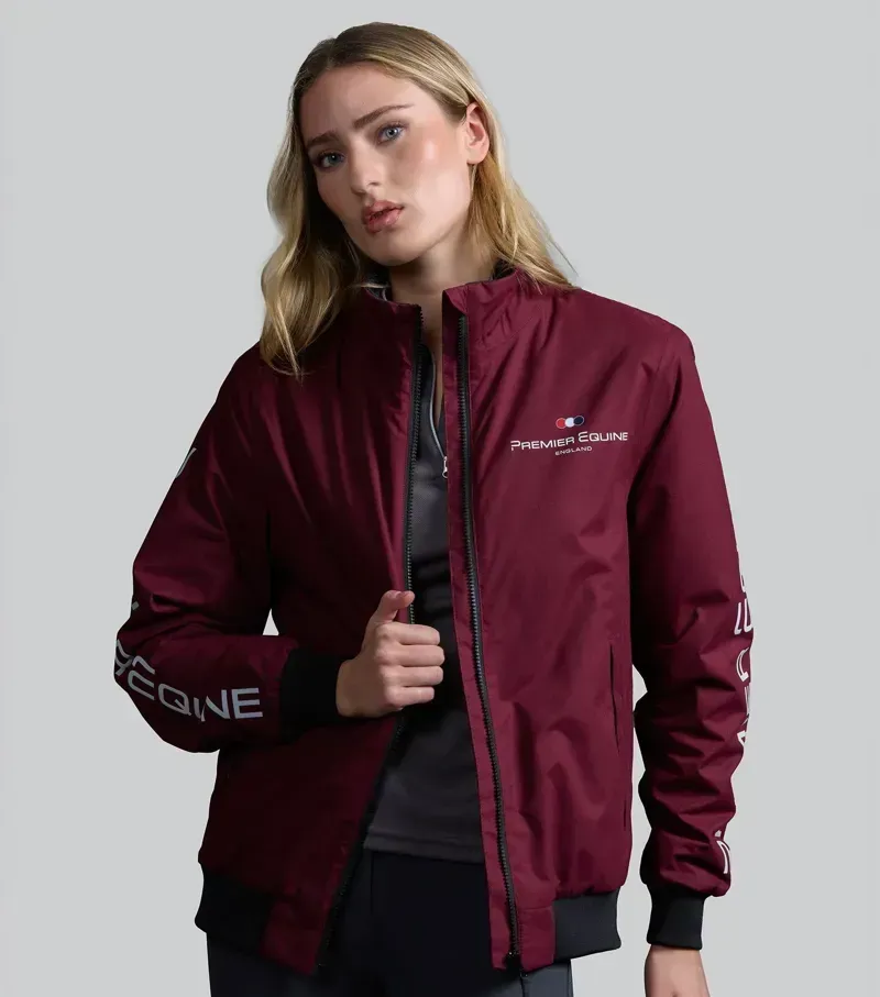 Premier Equine Womens Omnia Waterproof Riding Jacket in Wine