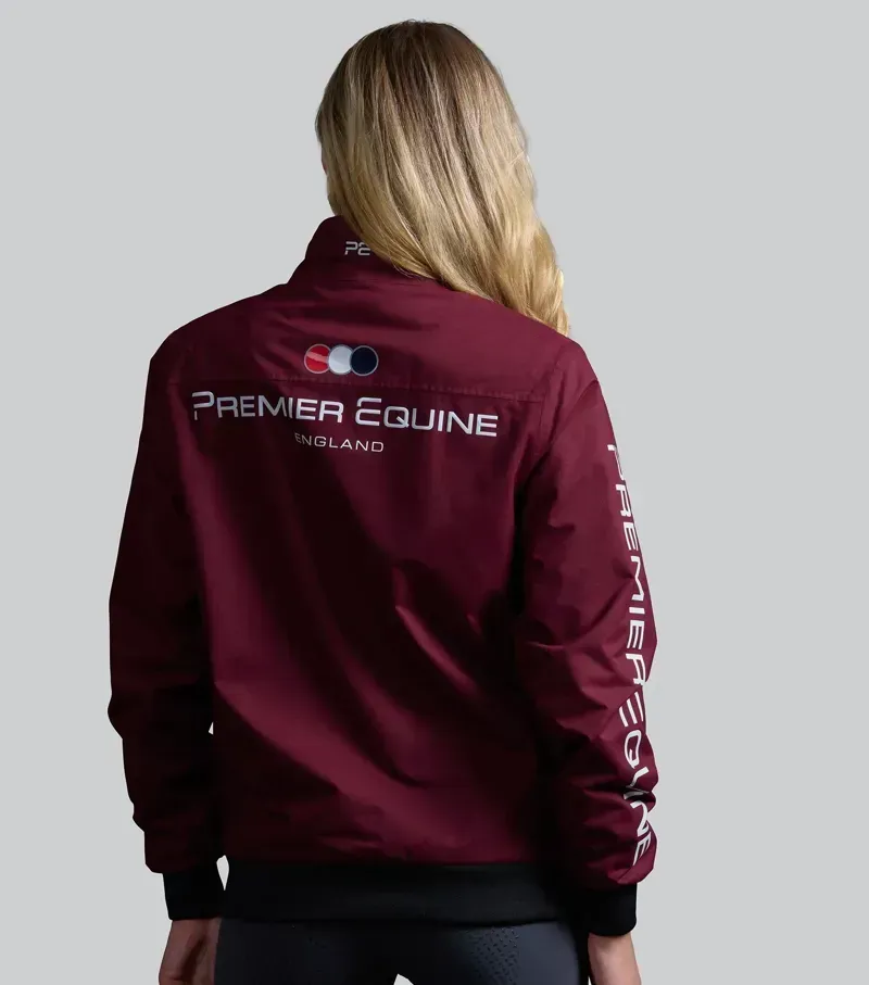 Premier Equine Womens Omnia Waterproof Riding Jacket in Wine-1