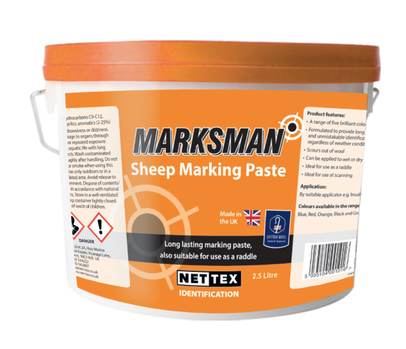 Nettex Marksman 4x2.5-litre Sheep Marking Paste in Orange
