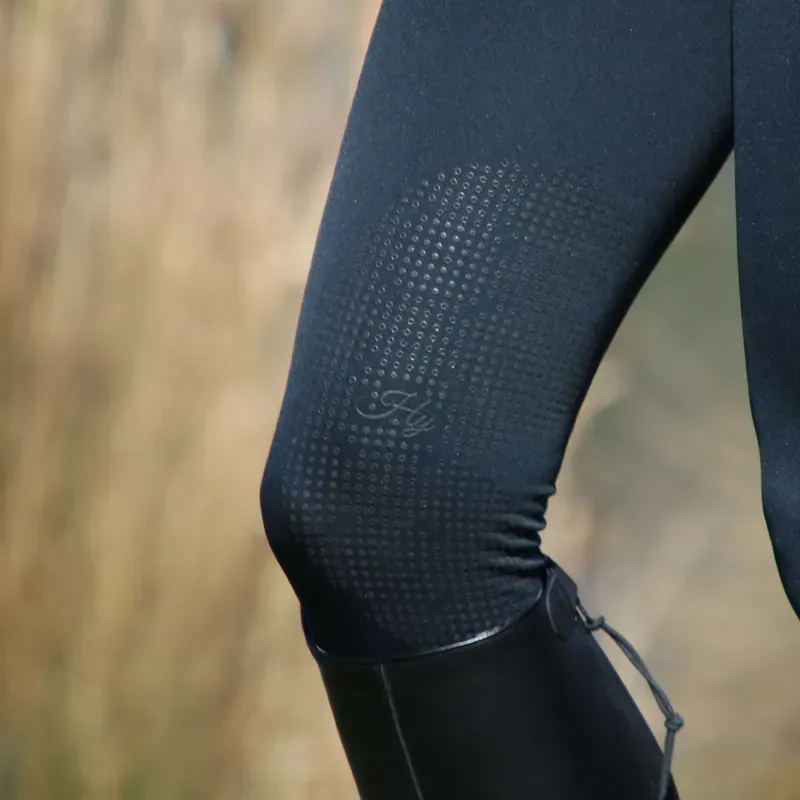 Hy Equestrian OsloPro Softshell Riding Tights - - Navy-2