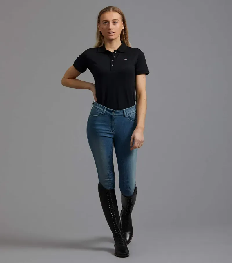 PE Ladies Team Polo Shirt / Black uk-1