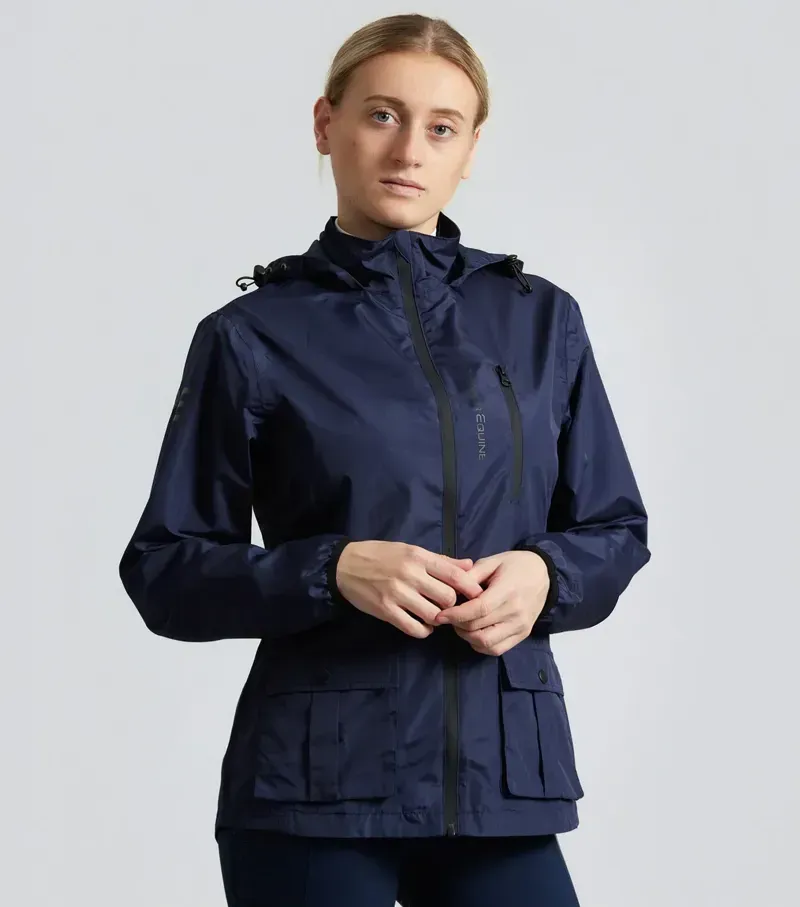 Premier Equine Womens Petra Duo Waterproof Jacket in Navy