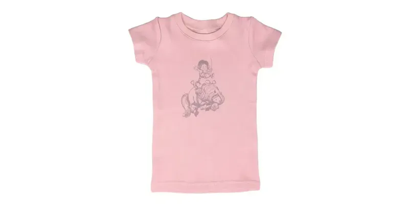 Hy Equestrian Thelwell Mini Tots T-Shirt in Baby Pink
