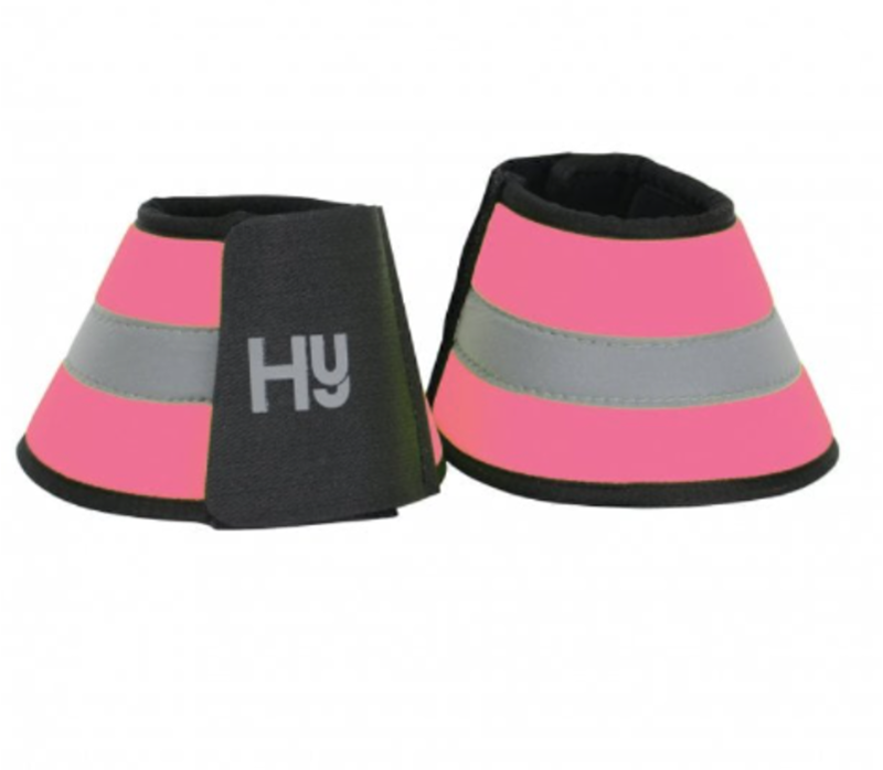 Hy Viz Reflector Over Reach Boots in Pink