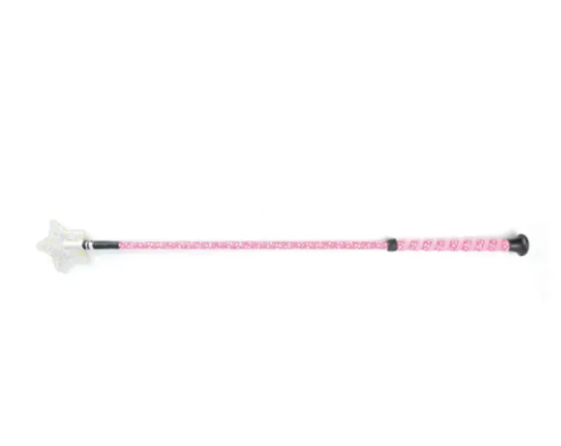 Hy Equestrian Spiral Star Riding Whip in Pink