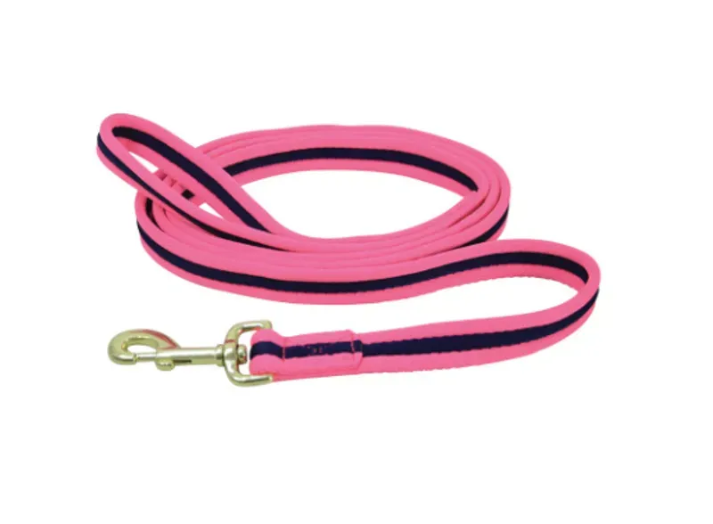 Hy Soft Webbing Lead Rein Without Chain in Pink/Navy